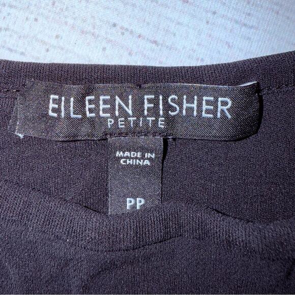 Eileen Fisher Petite 100% Silk Tank Top  Black  Size PP = (2P - 4P) - Picture 7 of 10